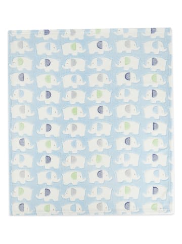 Bieco Spielwaren Knuffeldeken "Olifanten" blauw - (L)90 x (B)75 cm