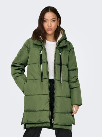 ONLY Płaszcz pikowany w kolorze zielonym