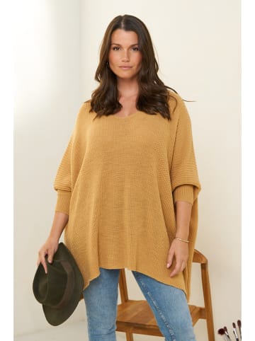 Curvy Lady Pullover in Hellbraun
