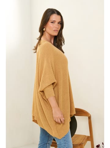 Curvy Lady Pullover in Hellbraun