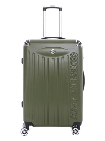 Geographical Norway Hardcase-Trolley "Softless" in Khaki - (B)34 x (H)53 x (T)21 cm