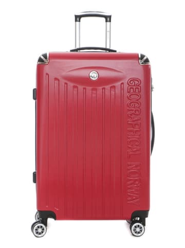 Geographical Norway Hardcase-Trolley "Softless" in Rot - (B)34 x (H)53 x (T)21 cm