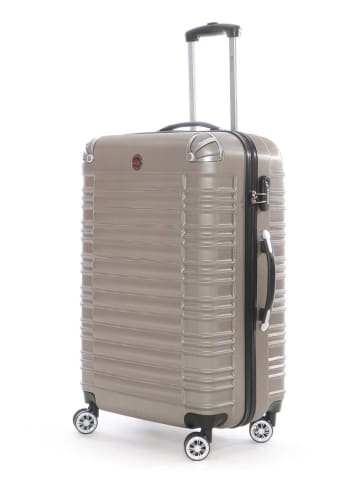 Geographical Norway Hardcase-trolley "Sourcing" champagnekleurig - (B)34 x (H)53 x (D)21 cm