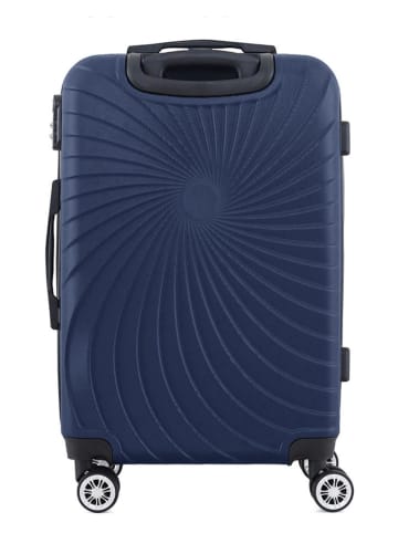 Geographical Norway 3-delige hardcase-trolleyset "Sunlighteo" donkerblauw