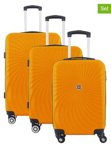 Geographical Norway 3tlg. Hardcase-Trolleyset "Sunlighteo" in Orange