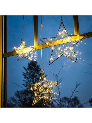 Profiline 3-delige set: decoratieve ledlampen "Star" warmwit