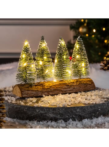 Hollybell Dekoracyjna lampa LED "Trees" w kolorze brązowo-zielonym - 20 x 13,4 x 6,5 cm