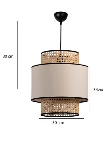Opviq Lampa wisząca w kolorze beżowym - wys. 80 x Ø 30 cm