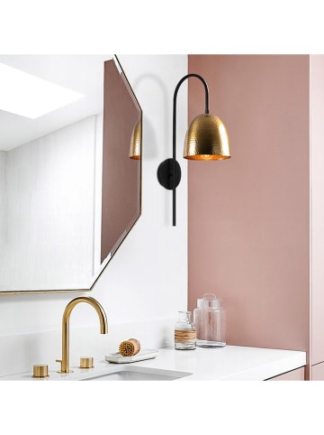 Opviq Wandleuchte in Schwarz/ Gold - (B)24 x (H)57 cm