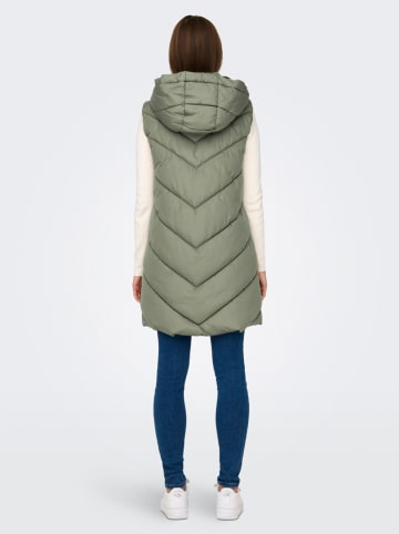 JDY Doorgestikte bodywarmer grijs