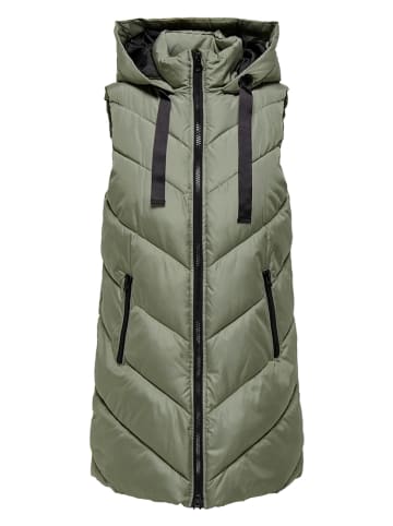 JDY Doorgestikte bodywarmer grijs