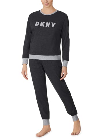 DKNY Piżama w kolorze czarnym
