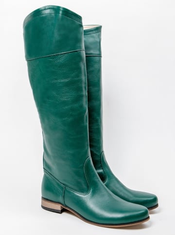 Zapato Leder-Stiefel in Grün