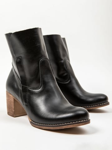 Zapato Leder-Stiefeletten in Schwarz