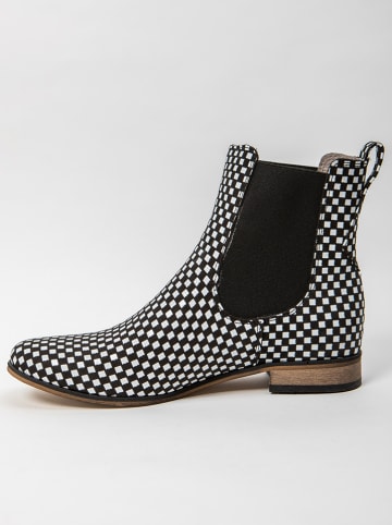 Zapato Leren boots zwart/wit