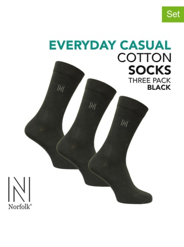 Norfolk 3-delige set: sokken "Brody" zwart