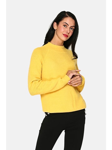 ASSUILI Kaszmirowy sweter w kolorze żółtym