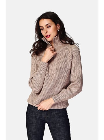 ASSUILI Kaszmirowy sweter w kolorze beżowym
