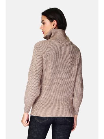 ASSUILI Kaszmirowy sweter w kolorze beżowym