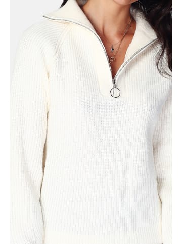 ASSUILI Kaszmirowy sweter w kolorze kremowym