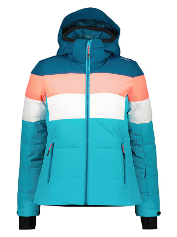 CMP Ski-/snowboardjas turquoise/wit/lichtroze
