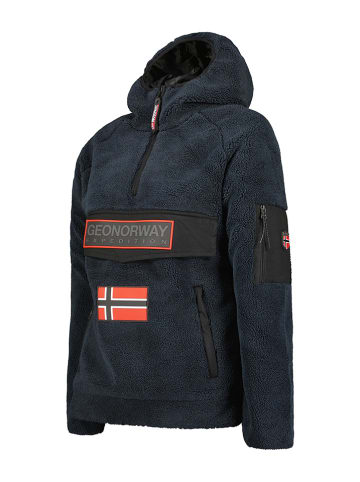 Geographical Norway Bluza polarowa "Upassia" w kolorze granatowym