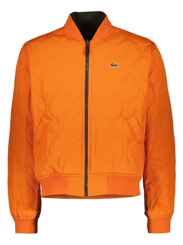 Lacoste Omkeerbare tussenjas kaki/oranje