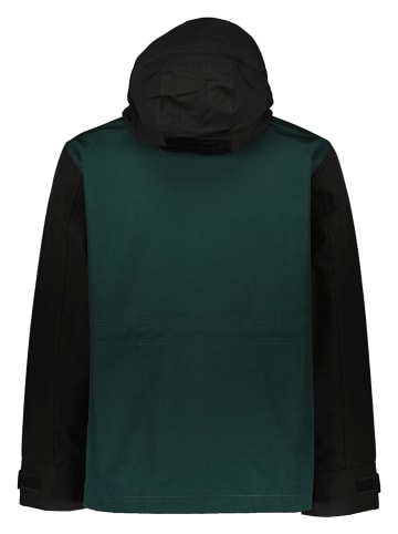 Lacoste Übergangsjacke in Schwarz/ Grün/ Hellblau