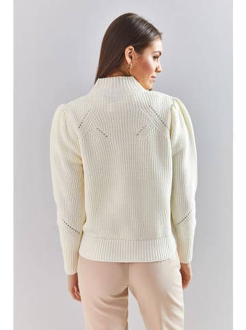 Lycalia Sweter w kolorze białym