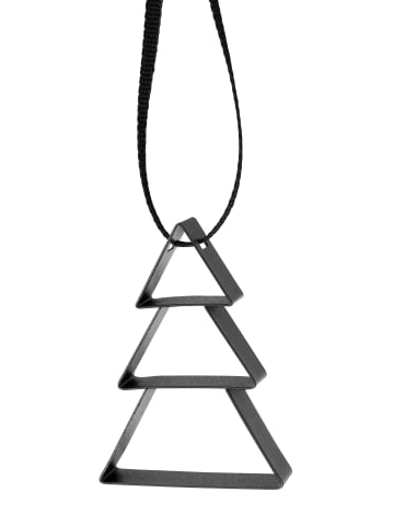 Stelton Dekohänger "Weihnachtsbaum" in Schwarz - (B)4 x (H)5,5 cm