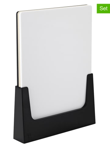 RIG-TIG 3-delige set: snijplanken wit/zwart/beige - (L)32,5 x (B)23,5 cm