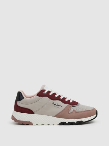 Pepe Jeans FOOTWEAR Sneakers in Bordeaux/ Beige
