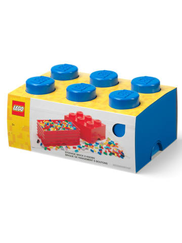 LEGO Pojemnik "Brick 6" w kolorze niebieskim - 37,5 x 18 x 25 cm