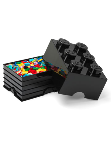 LEGO Pojemnik "Brick 6" w kolorze czarnym - 37,5 x 18 x 25 cm