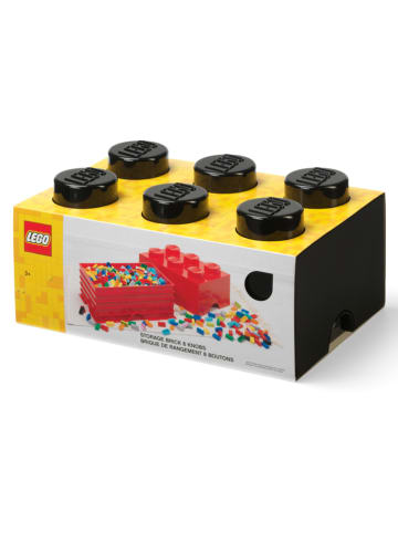 LEGO Opbergbox "Brick 6" zwart - (B)37,5 x (H)18 x (D)25 cm