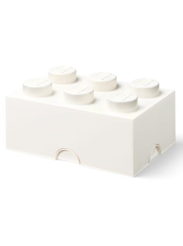 LEGO Pojemnik "Brick 6" w kolorze białym - 37,5 x 18 x 25 cm