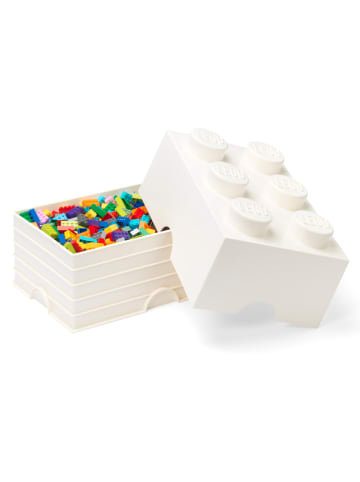 LEGO Pojemnik "Brick 6" w kolorze białym - 37,5 x 18 x 25 cm