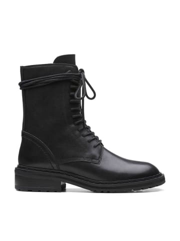 Clarks Leder-Boots in Schwarz