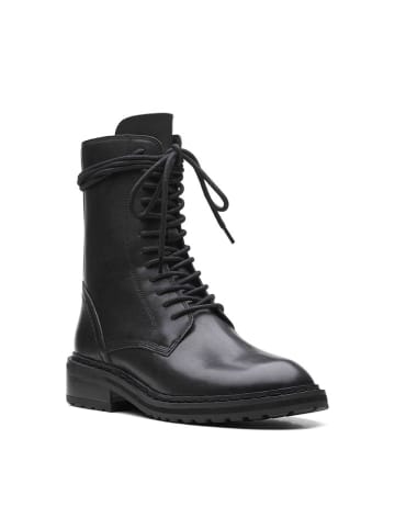 Clarks Leder-Boots in Schwarz