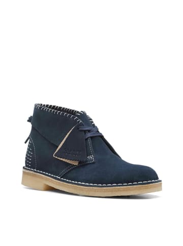 Clarks Leren veterschoenen donkerblauw