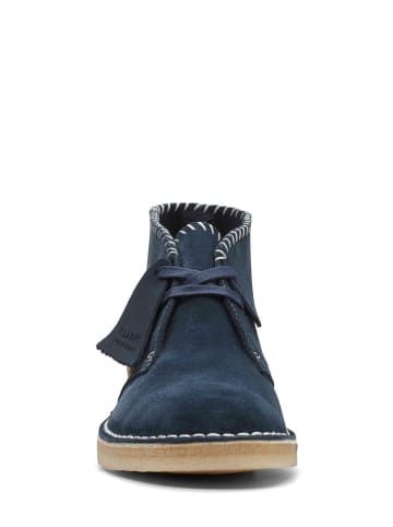 Clarks Leren veterschoenen donkerblauw