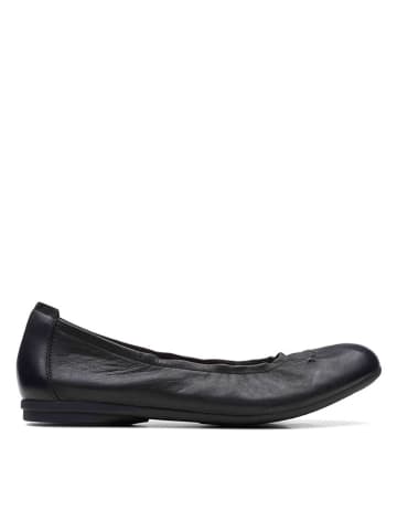 Clarks Skórzane baleriny w kolorze czarnym