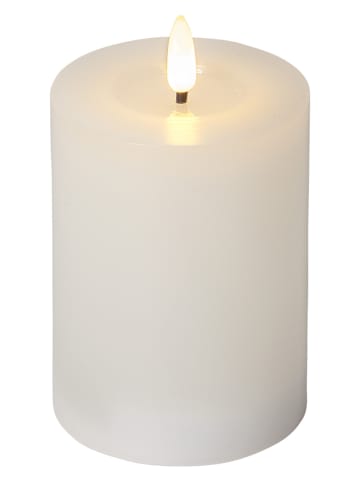 STAR Trading Świeca LED "Flamme Flow" w kolorze białym - wys .12,5 cm