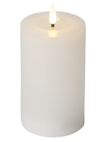 STAR Trading LED-Wachskerze "Flamme Flow" in Weiß - (H)15 cm