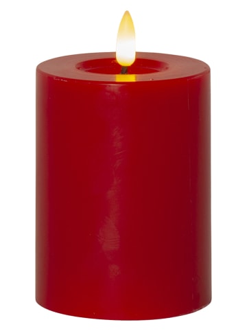 STAR Trading LED-Wachskerze "Flamme Flow" in Rot - (H)12,5 cm