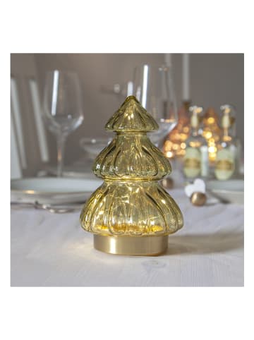 STAR Trading Figurka dekoracyjna LED "Abete" w kolorze zielonym - wys. 18 cm
