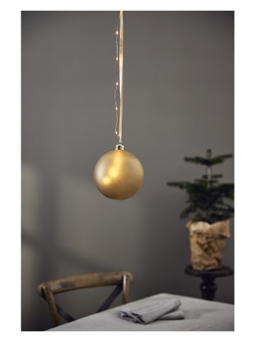 STAR Trading Glazen ledbol "Bliss" goudkleurig - (L)15 cm
