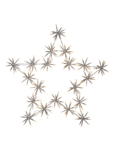 STAR Trading LED-Dekleuchte "Flower Star" in Transprent - (B)60 x (H)60 cm