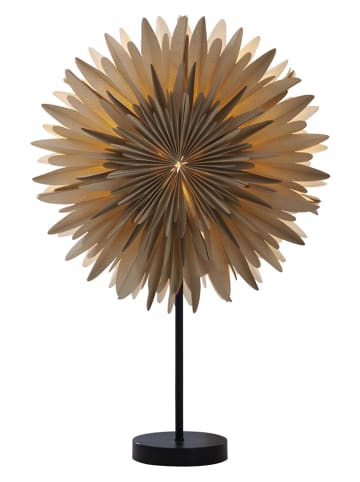 STAR Trading Tischleuchte "Winter" in Beige - (H)62 x Ø 40 cm