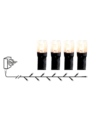 STAR Trading Łańcuch świetlny LED "Crispy Ice" w kolorze czarnym - dł. 280 cm